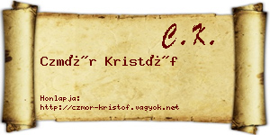 Czmór Kristóf névjegykártya