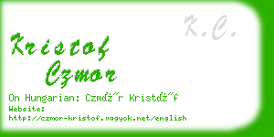 kristof czmor business card